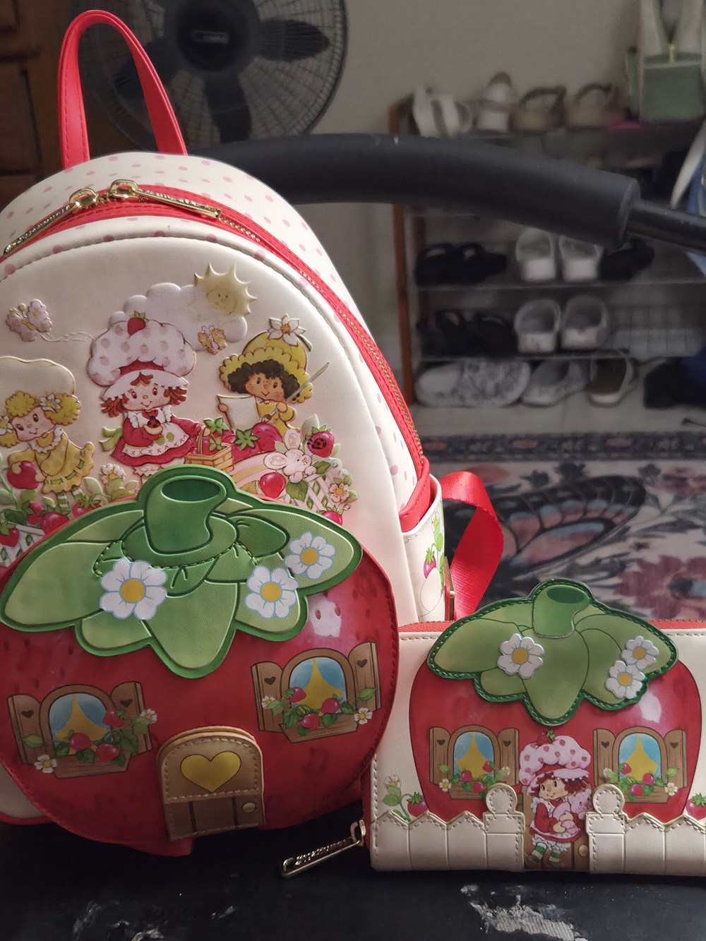 Loungefly Strawberry Shortcake Back Pack And Matching Wallet. Only Used 1x. New